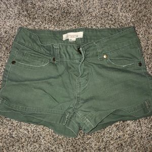 Army green shorts